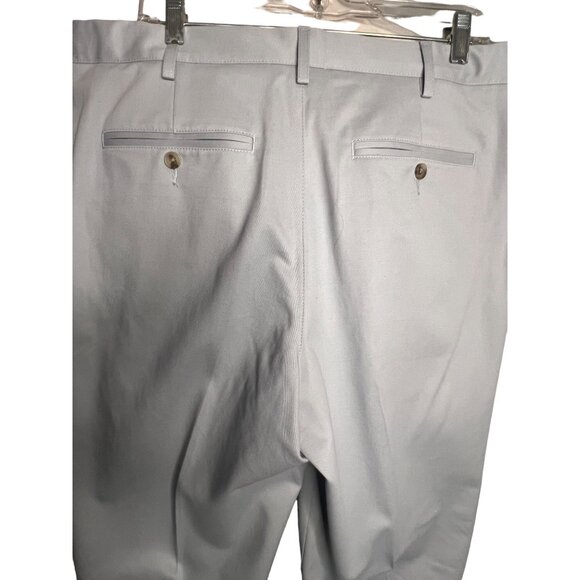 Lands End men’s dress pants size 38 traditional fit light gray flat front pocket - Picture 3 of 16